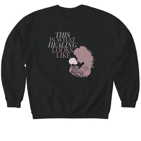 Healing&nbsp;, a Black Softstyle Crewneck Sweatshirt