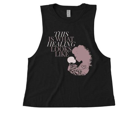 Healing&nbsp;, a Deep Black Allmade Eco Triblend Women?s Muscle Tank