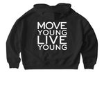 Move Young Live Young&nbsp;, a Black Stanley/Stella Women?s Stella Nora Pullover Hoodie (back-view)