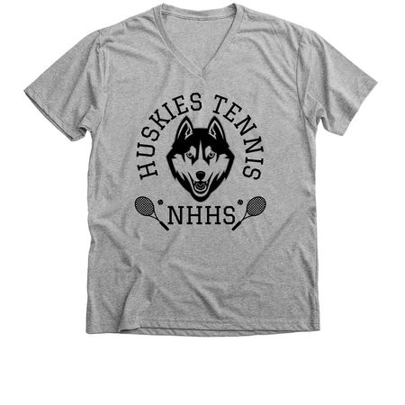 Huskies Tennis NHHS, a Athletic Heather Premium V-Neck Tee