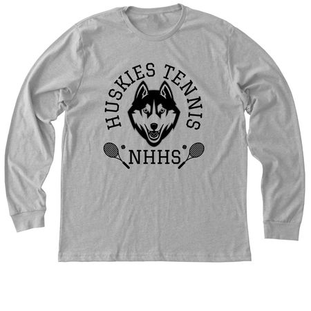 Huskies Tennis NHHS, a Athletic Heather Premium Long Sleeve Tee