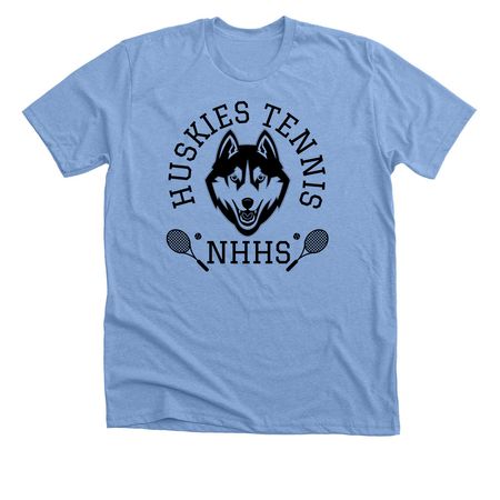 Huskies Tennis NHHS, a Heather Carolina Blue Premium Unisex Tee