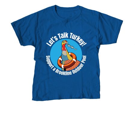 Dive in With Us in color, a Royal Blue Youth Unisex Tee
