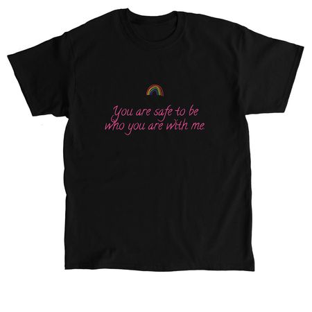 You Are Safe With Me - Pride Month Campaign, a Black Classic Unisex Tee