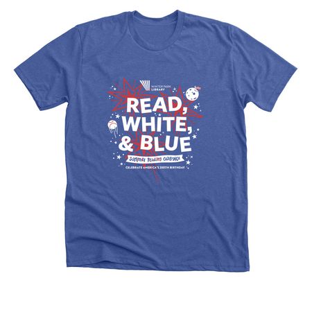 Read, White, & Blue, a Solid True Royal Premium Unisex Tee