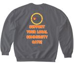 TNVR Team, a Charcoal Softstyle Crewneck Sweatshirt (back-view)