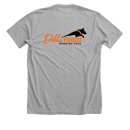 Della Fuoco &nbsp;, a Athletic Heather Premium Unisex Tee (back-view)