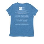 ECI Berkeley 2026, a Azure Blue Allmade Eco Triblend Women?s Tee (back-view)