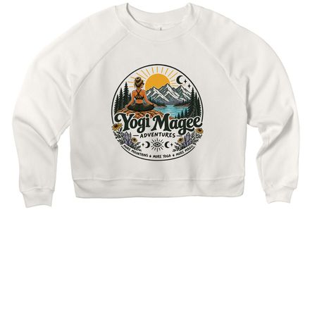 Magee Magic&nbsp;, a Vintage White Women's Premium Cropped Raglan Sweatshirt