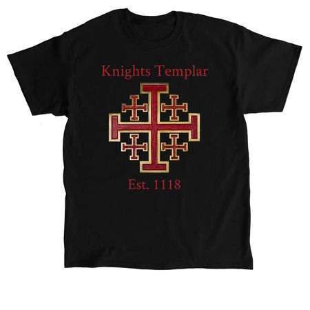 Templar Shirt Jerusalem Cross, a Black Classic Unisex Tee