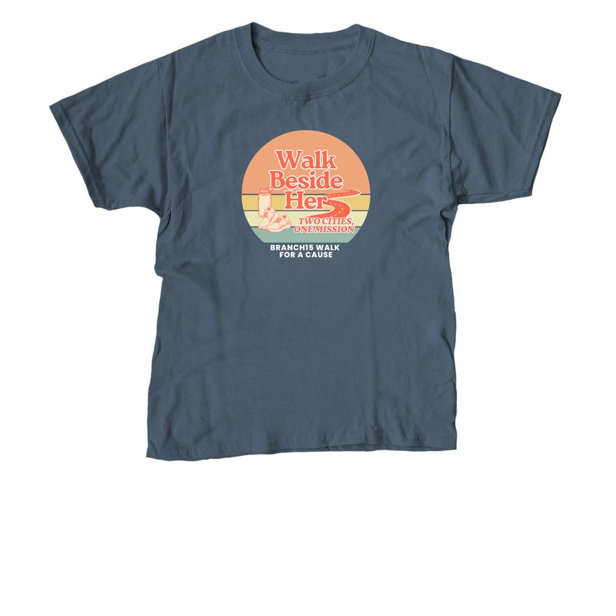 Walk Beside Her&nbsp; &nbsp; (YOUTH SIZES), a Indigo Youth Unisex Tee