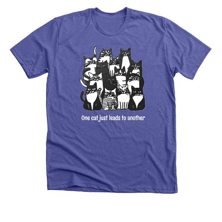 One cat just leads to another, a Heather Lapis Premium Unisex Tee
