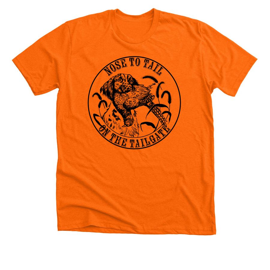 Nose To Tail, a Neon Orange Premium Unisex Tee