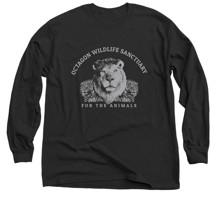 Octagon Wildlife Sanctuary Throwback, a Black Classic Long Sleeve Tee