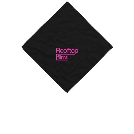 Rooftop Throughline Bandana, a Black Cotton Bandana
