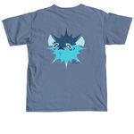 Support CCMI & help protect coral reefs, a Blue Jean Comfort Colors Unisex Tee (back-view)
