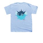 Support CCMI & help protect coral reefs, a Light Blue Youth Unisex Tee (back-view)