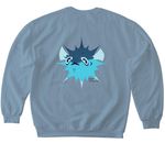 Support CCMI & help protect coral reefs, a Stone Blue Softstyle Crewneck Sweatshirt (back-view)