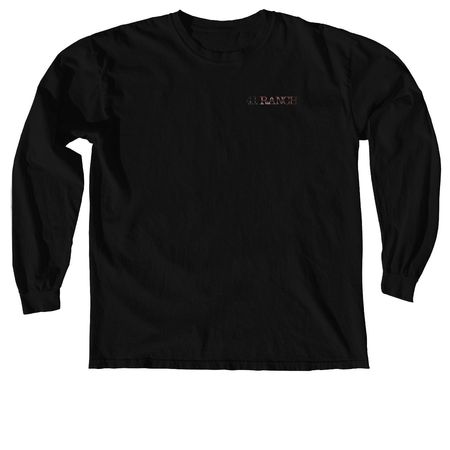 All American, a Black Comfort Colors Long Sleeve Tee