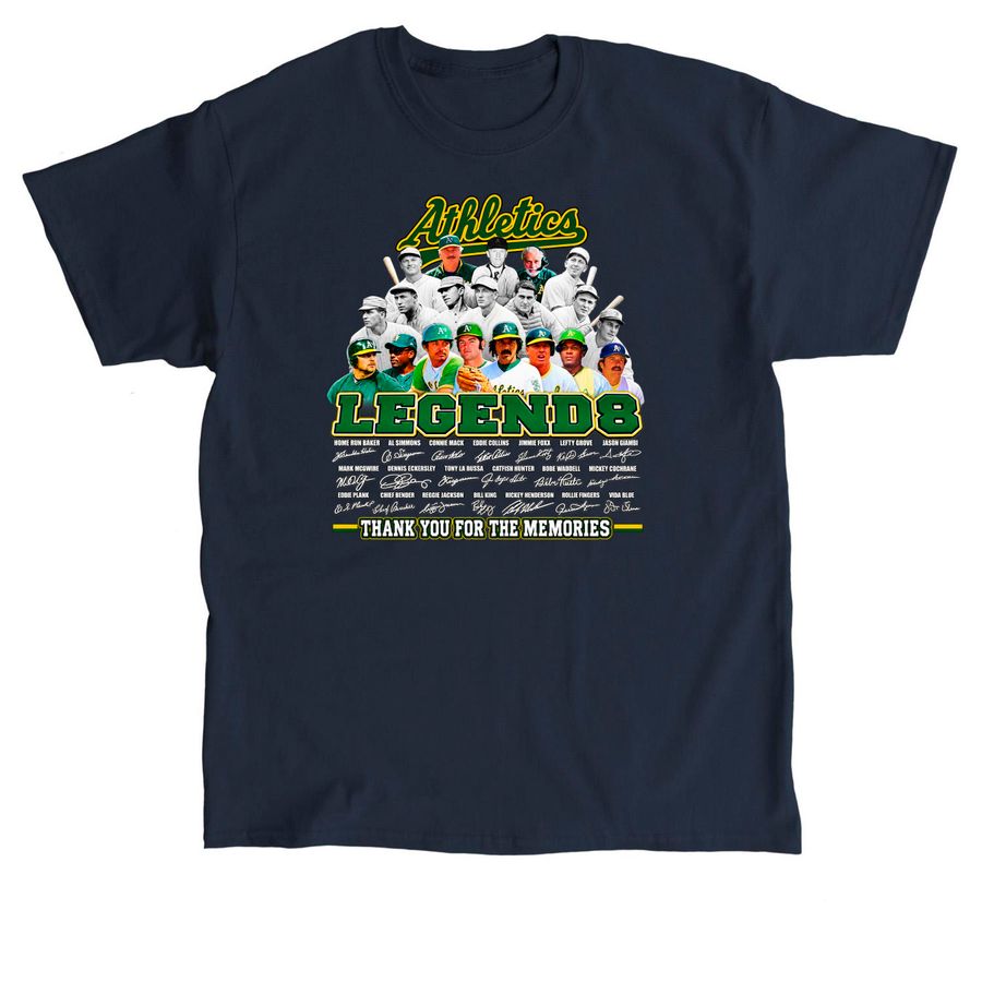 Oakland Athletics Legends Thank You for the M, a Navy Classic Unisex Tee