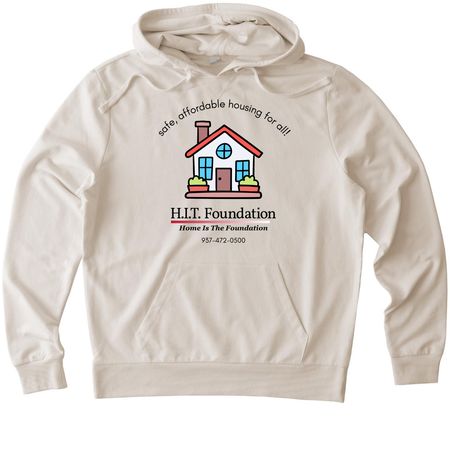 Housing for All, a White Sand Allmade Organic French Terry Pullover Hoodie