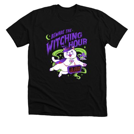 Witching Hour, a Solid Black Blend Premium Unisex Tee