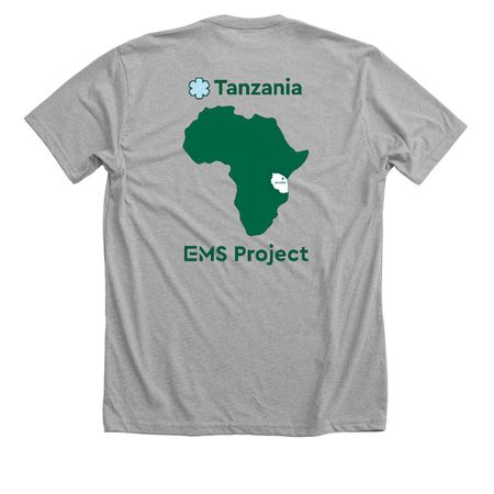 TZEMS Africa Tee - Dark, a Athletic Heather Premium Unisex Tee (back-view)