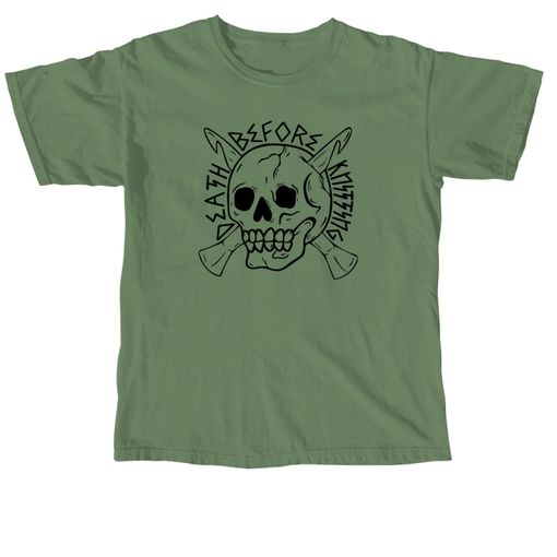 Death Before Knitting ☠  Comfort Colors Tee
