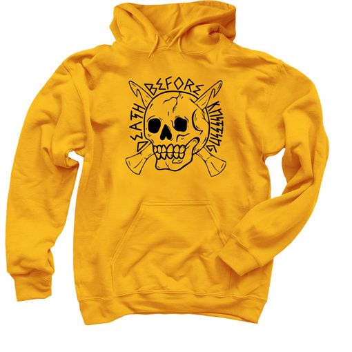 Death Before Knitting ☠  Gold Hoodie