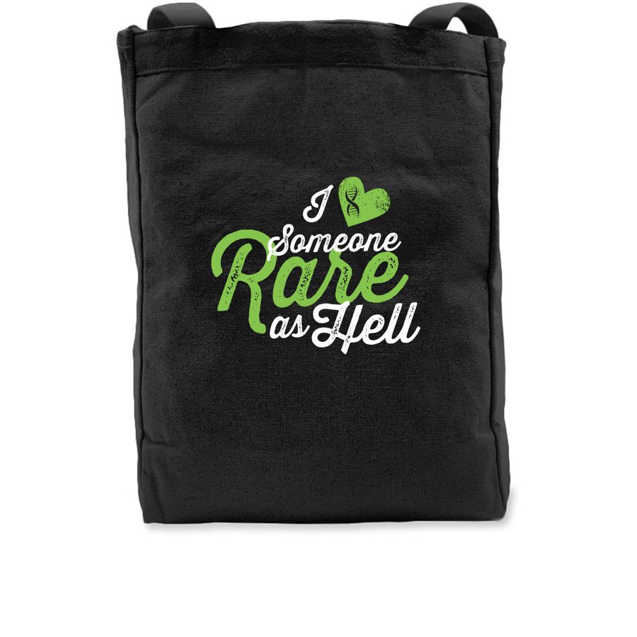 I Love Someone Rare as Hell Tote Bag, a Black Recycled Cotton Tote Bag