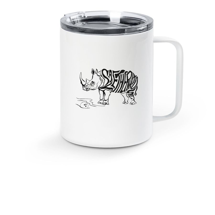 PAST EVENT - Bowling for Rhinos 2025, a White Stainless Steel Travel Mug