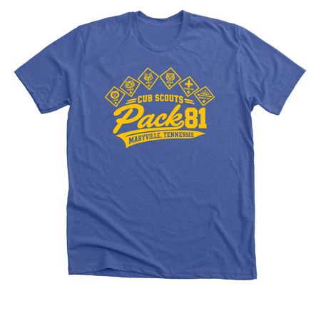 Pack 81 Varsity, a Solid True Royal Premium Unisex Tee