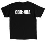 CBB>NBA White Logo, a Black Classic Unisex Tee (back-view)