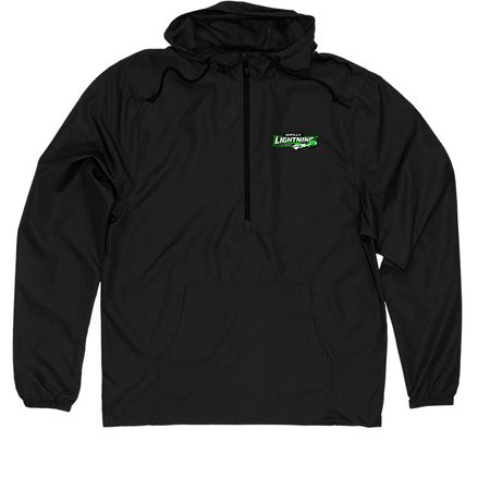 Lightning Windbreaker, a Black Quarter-Zip Windbreaker