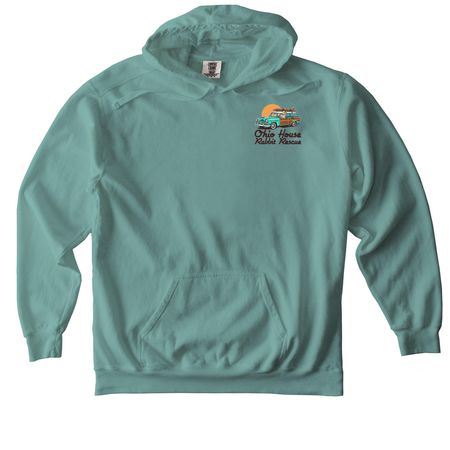 Beach Bunny Vibes, a Seafoam Comfort Colors Pullover Hoodie