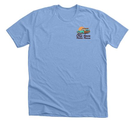 Beach Bunny Vibes, a Heather Carolina Blue Premium Unisex Tee