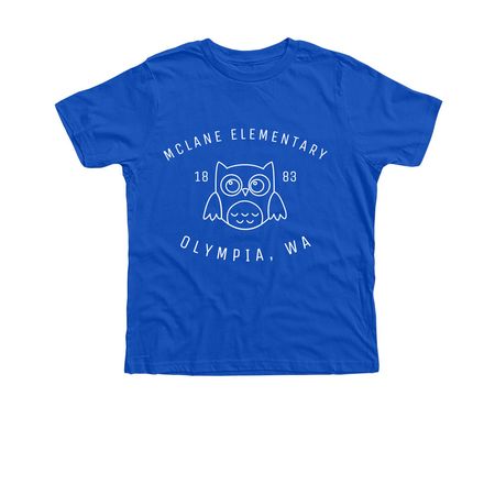 Youth Tees-White Owl, a True Royal Premium Cotton Youth Tee