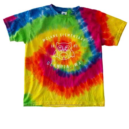 Youth Tees-White Owl, a Moondance Youth Tie Dye Tee