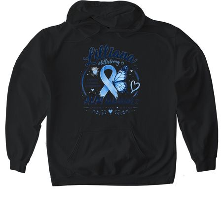 The #LilliStrong Collection, a Black Gildan Softstyle Pullover Hoodie