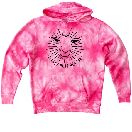 Radiant Goldie Tie-Dye, a Pink Youth Tie Dye Pullover Hoodie