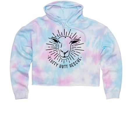 Radiant Goldie Tie-Dye, a Cotton Candy Women?s Tie Dye Cropped Hoodie
