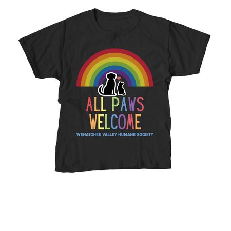 All Paws Welcome - WVHS Pride, a Black Youth Unisex Tee