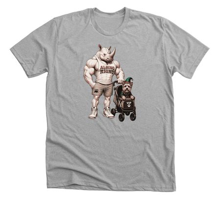 Albino Rhino, a Athletic Heather Premium Unisex Tee