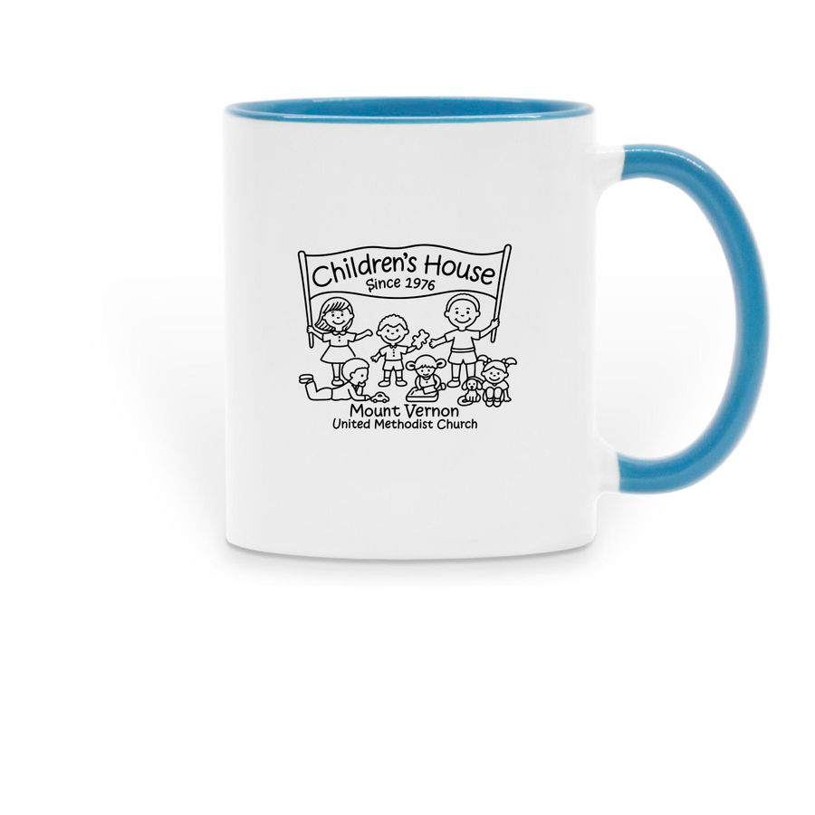 50th Anniversary, a Light Blue Two-Tone Ceramic Mug