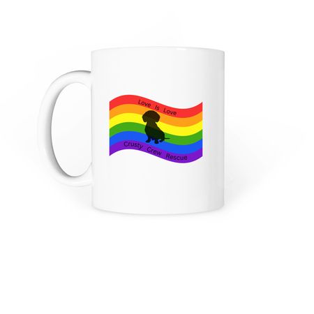 Mug- Love is Love, a White Coffee Mug (back-view)