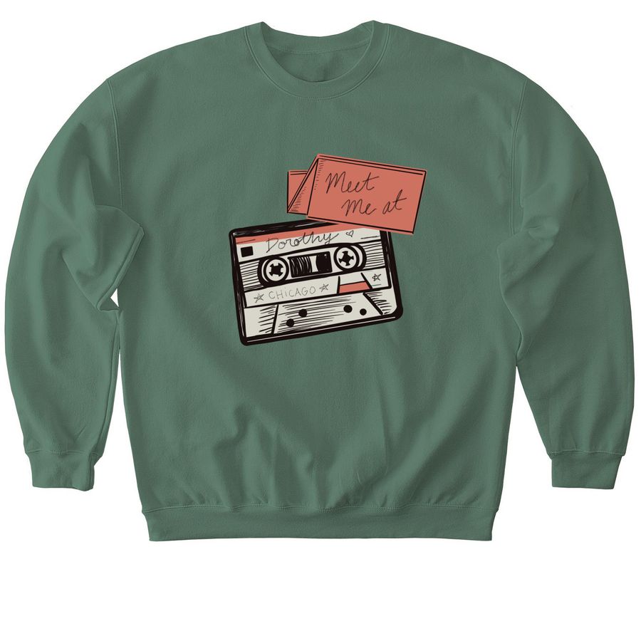Monica Brie Mixtape Design, a Military Green Softstyle Crewneck Sweatshirt