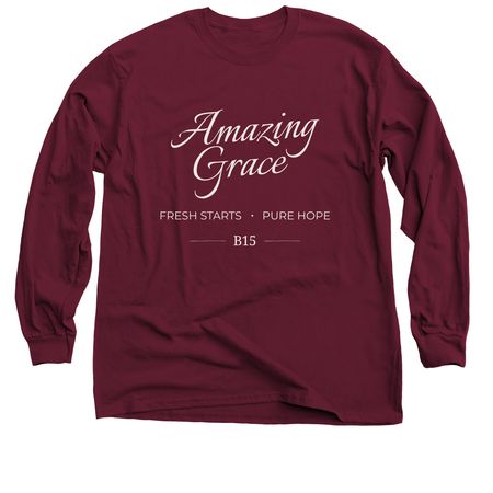 Amazing Grace, a Maroon Classic Long Sleeve Tee