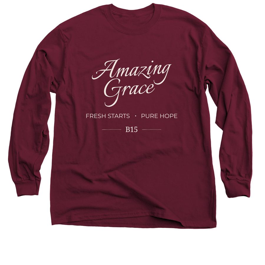 Amazing Grace, a Maroon Classic Long Sleeve Tee