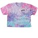 Pack Is Queer Tie Dye, a Cotton Candy Women's Tie Dye Cropped Tee