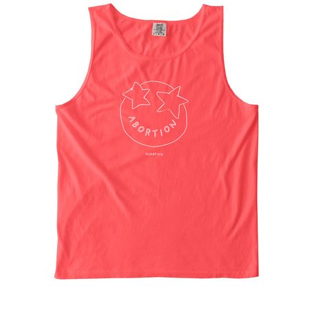 Abortion: it's rad!?, a Neon Red Orange Comfort Colors Tank Top